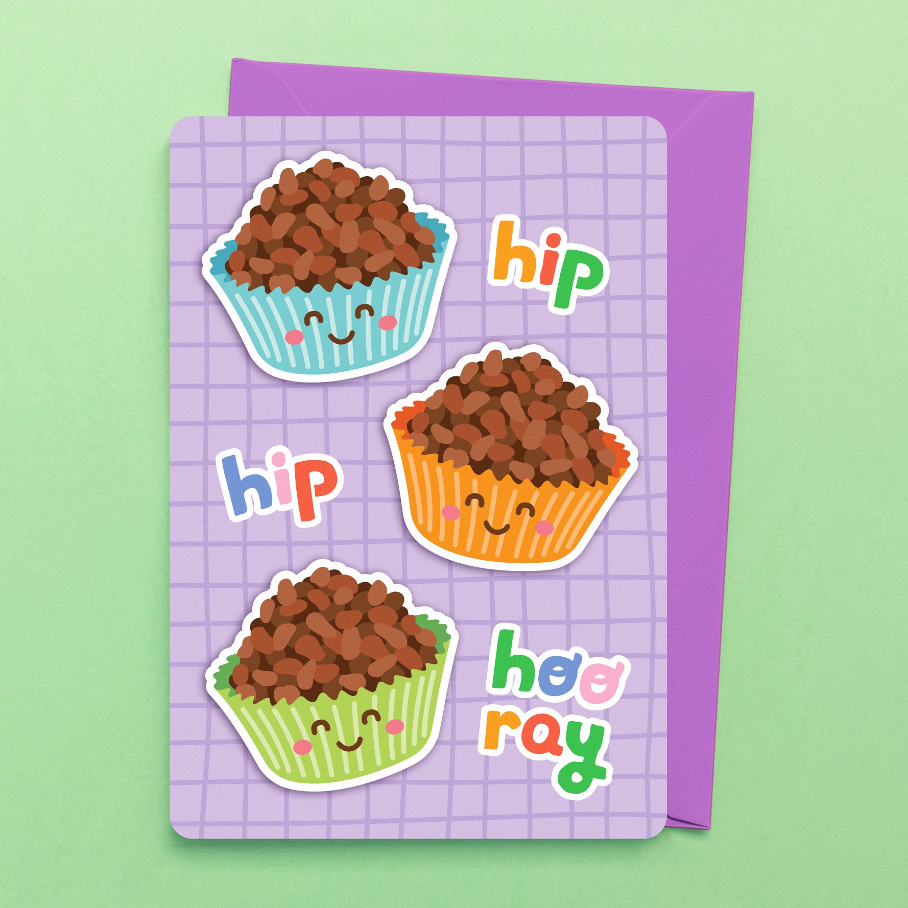 Chocolate crackles greeting card by Sarah Epstein Studio.
