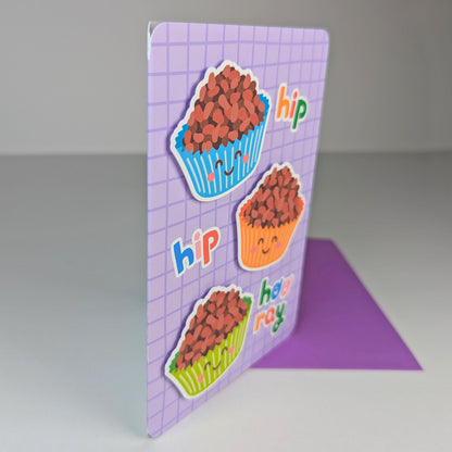 Chocolate crackles greeting card by Sarah Epstein Studio.