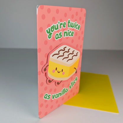Vanilla Slice greeting card by Sarah Epstein Studio.