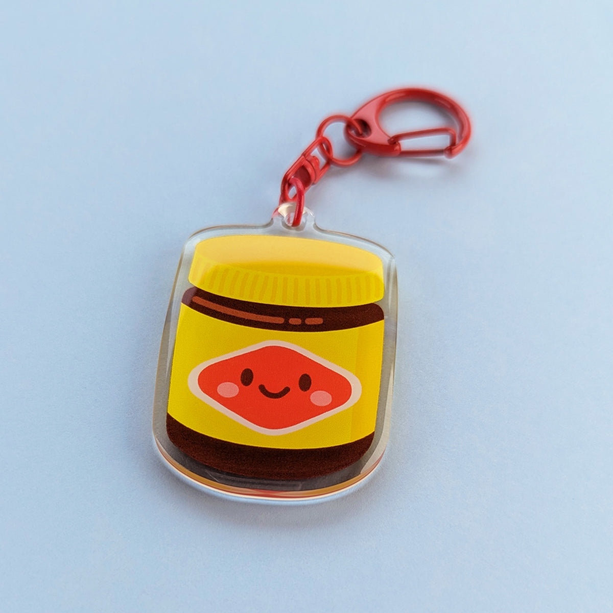 Kawaii Vegie Mate acrylic keychain by Sarah Epstein Studio.