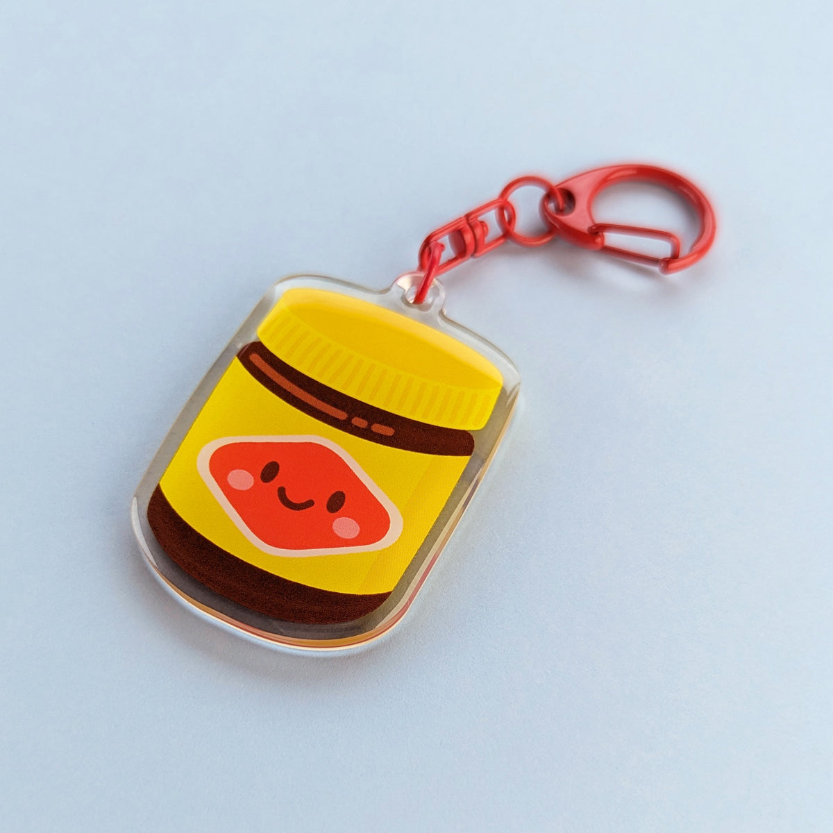 Kawaii Vegie Mate acrylic keychain by Sarah Epstein Studio.