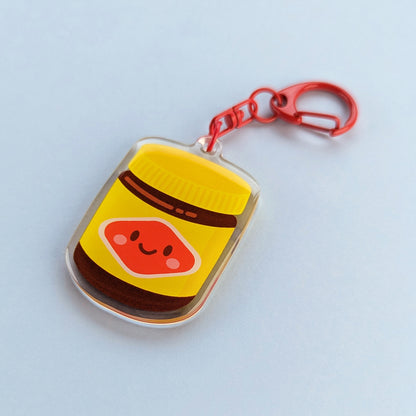 Kawaii Vegie Mate acrylic keychain by Sarah Epstein Studio.