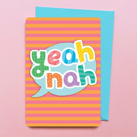 Yeah Nah greeting card by Sarah Epstein Studio.