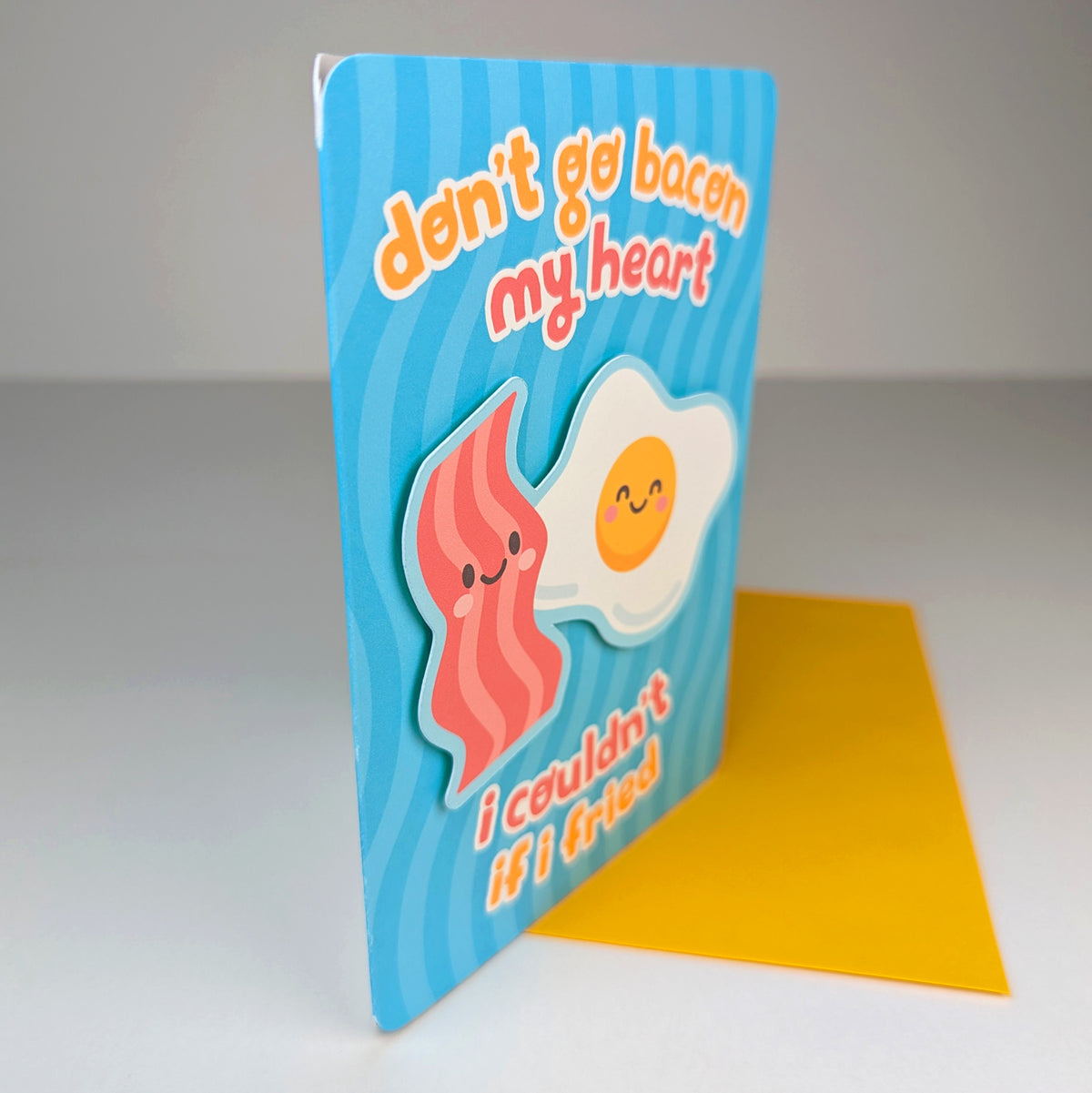 Bacon and Egg greeting card by Sarah Epstein Studio.