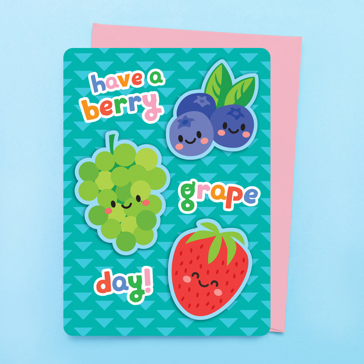 Berry Grape Day greeting card by Sarah Epstein Studio.