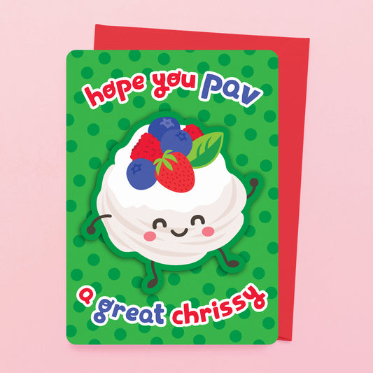 Pav a Great Chrissy greeting card by Sarah Epstein Studio.