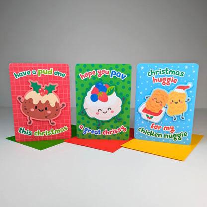 2D Christmas greeting card designs by Sarah Epstein Studio.