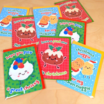 2D Christmas greeting card designs by Sarah Epstein Studio.